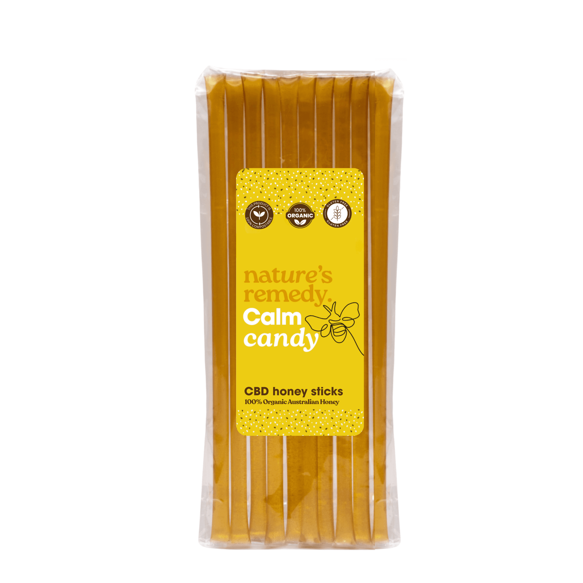 Organic Australian Honey Sticks and 15 mg Hemp Oil per straw - CHOCOLATESAMPLEPICSLABEL_2-1