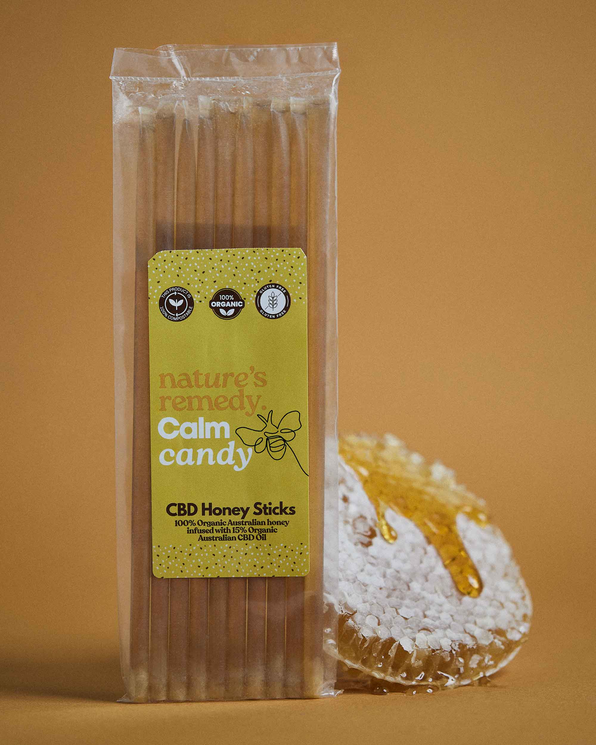 Organic Australian Honey Sticks with Hemp Oil 15 mg per straw - 251030_SHOT_3206