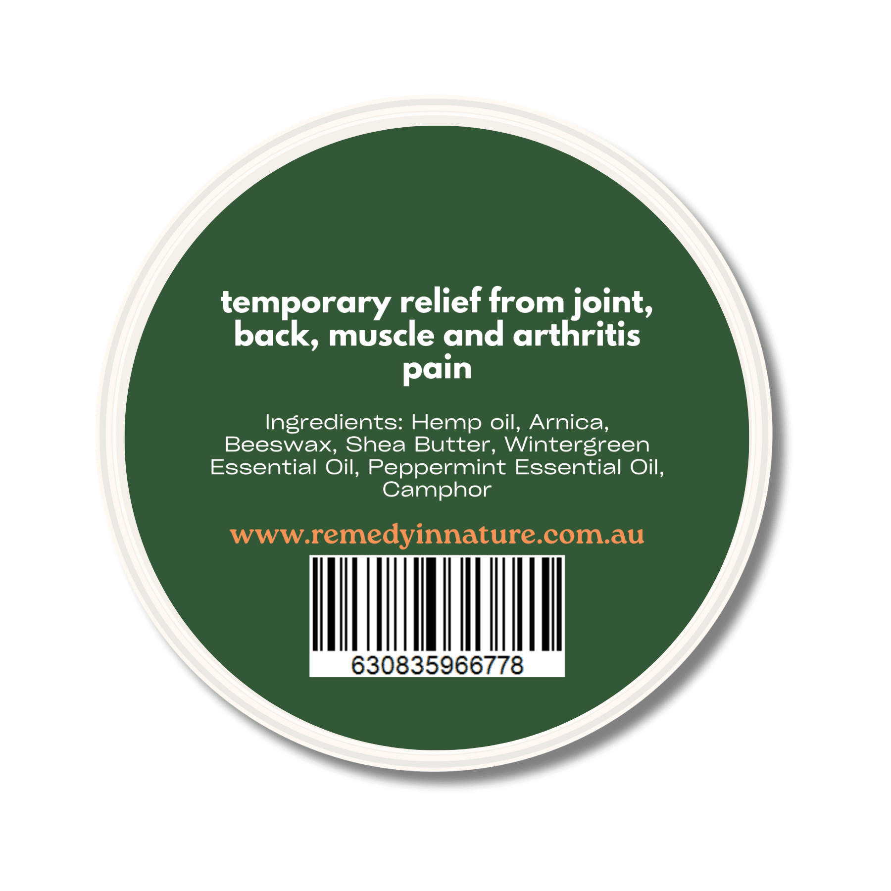 Hemp & Arnica Healing Balm - arnicaback-1