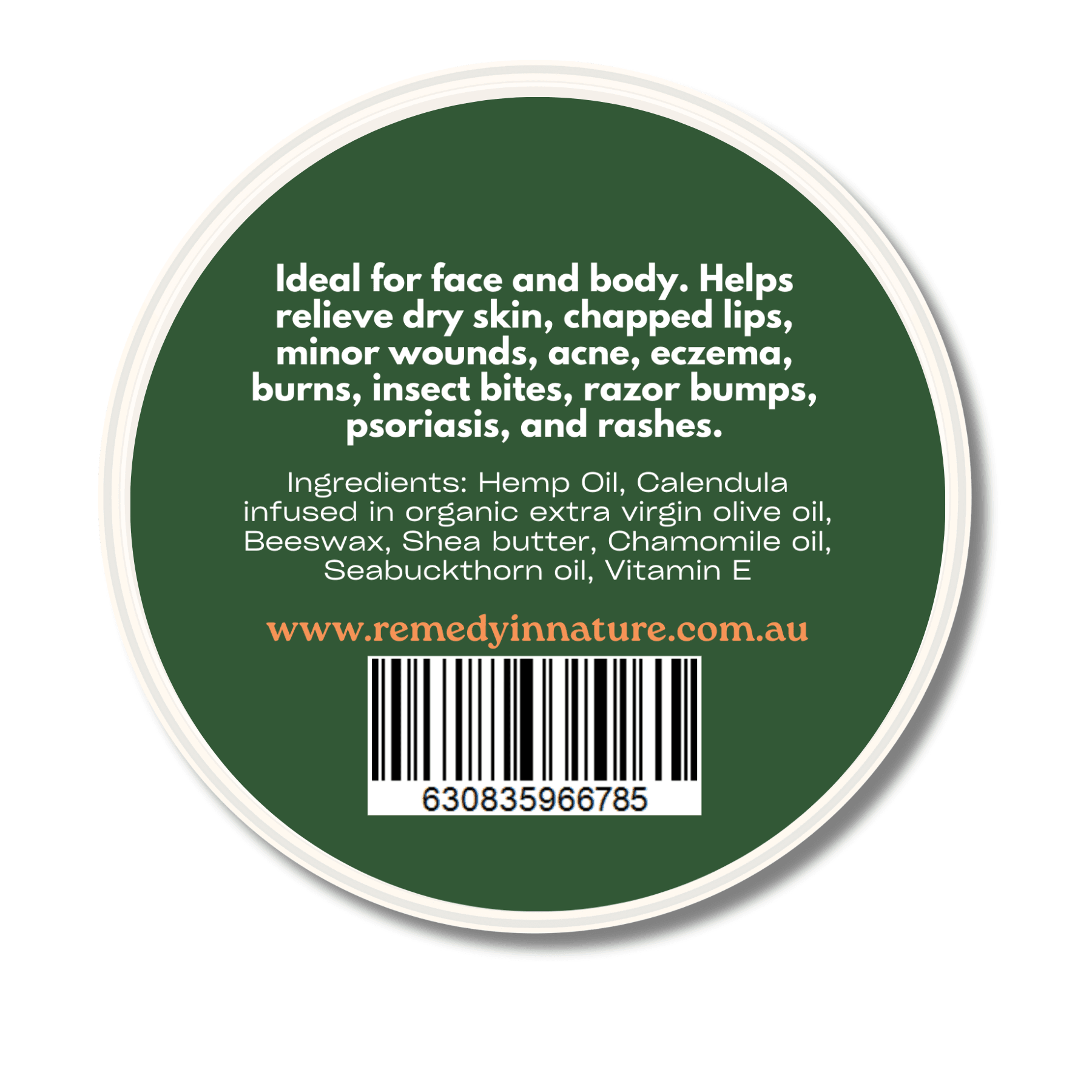 Hemp & Calendula Healing Balm - calendulaback-1