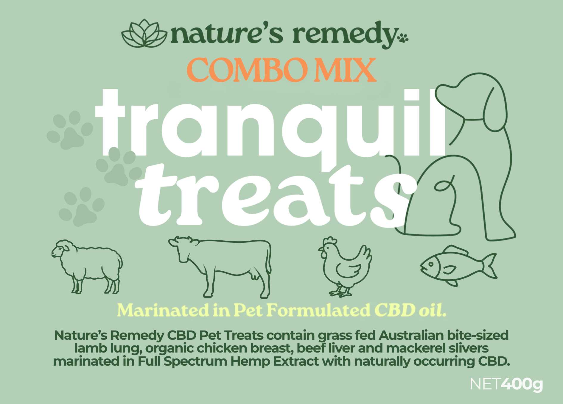 Tranquil Treats Australian Mixed Variations Bag 400g - 400glabels160x115mm-10