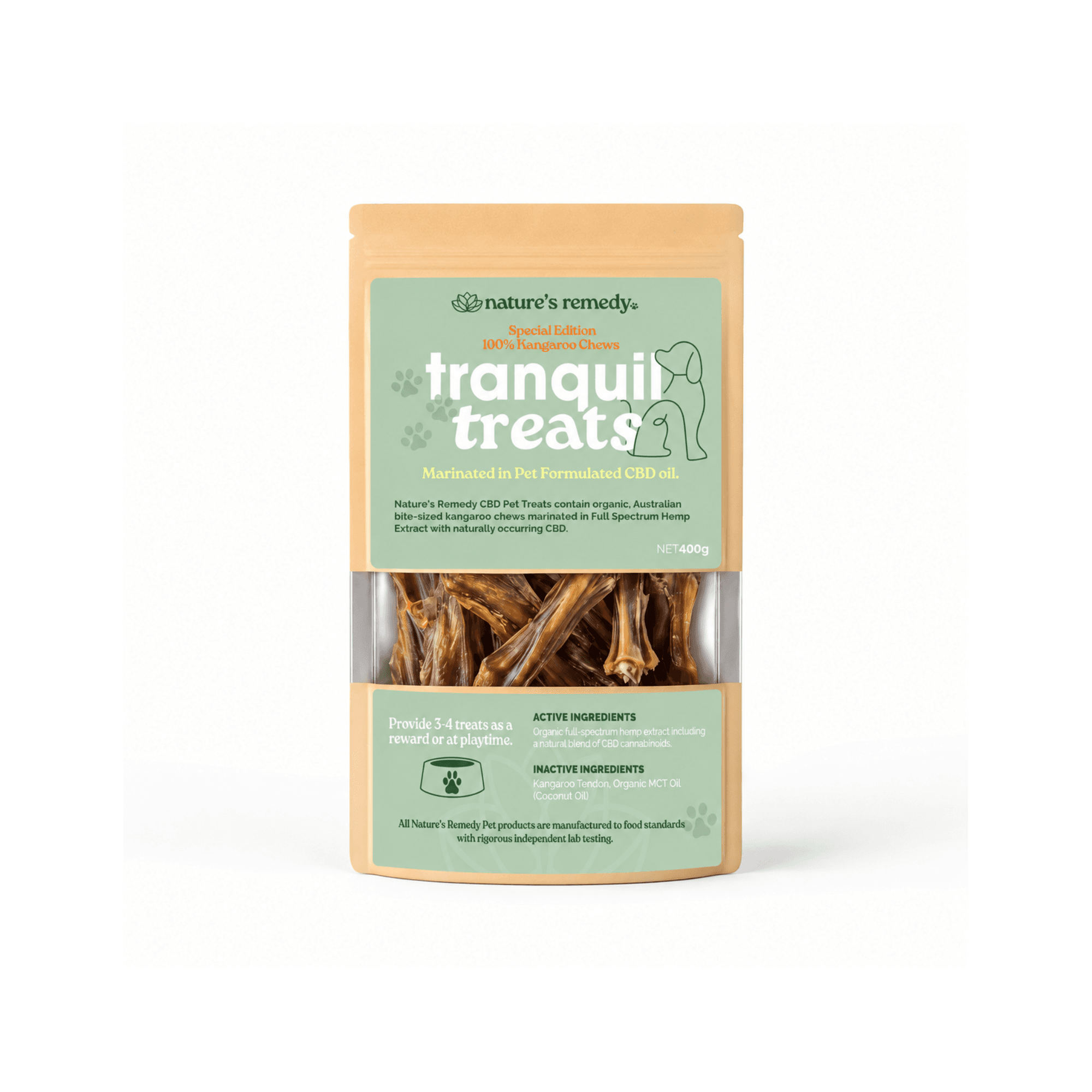 Tranquil Treats Organic Australian Kangaroo Chews 400g - KangarooChews-5