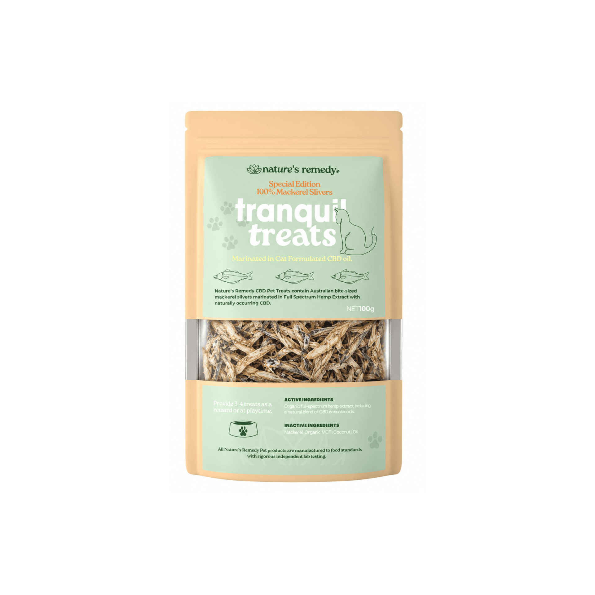 Tranquil Treats Organic Australian Mackerel and Hemp 100g for CATS - Mackerel_38c20ae6-0f26-44f8-9301-8c7b2627854d-10