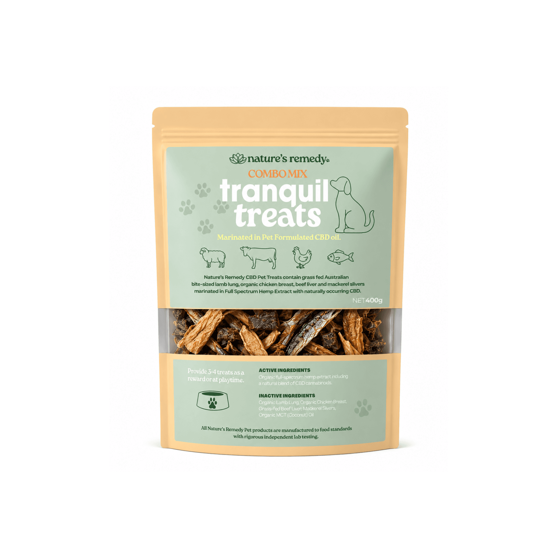 Tranquil Treats Australian Mixed Variations with Hemp Bag 400g - Mackerel_1_00387e18-3cef-4dd0-becd-97f6a18e5998-1