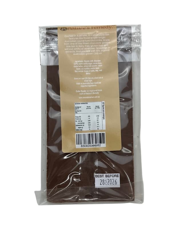 Australian made Organic Chocolate with Organic Australian CBD Oil - Milk Chocolate - 38