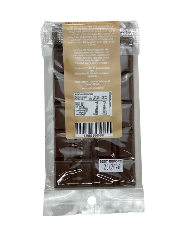 Australian made Organic Chocolate with Organic Australian Hemp Oil - Salted Caramel Milk Chocolate - 44-1