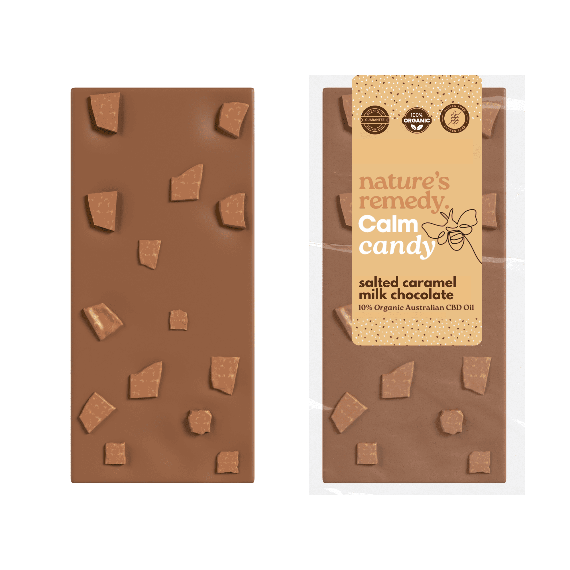 Australian made Organic Chocolate with Organic Australian CBD Oil - Salted Caramel Milk Chocolate - SaltedCaramel_50c1dc39-cba4-4063-b498-3d8ab2b084cf-1
